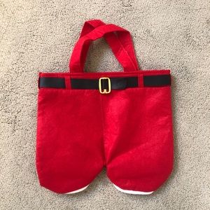 Red Felt Wine Bottle Bag Santa Clause Pants